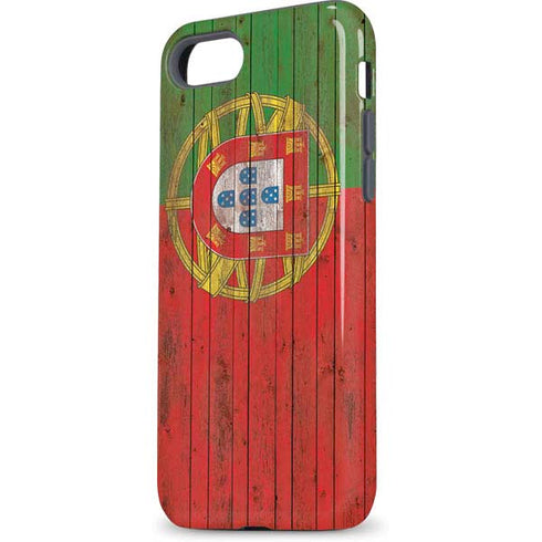 Portuguese Flag Dark Wood iPhone 7 Pro Case